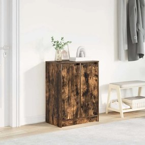 Scarpiera Rovere Fumo 57x34x76 Cm İn Legno Multistrato /
