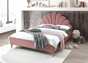Letto Santana in velluto rosa - Blu52 160×200 cm