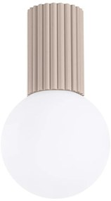 Plafoniera grigio tortora con paralume in vetro ø 12 cm Orbital – Sollux