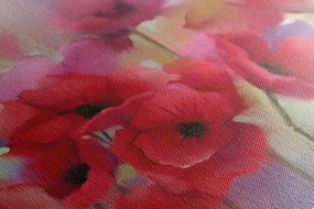 Quadro su tela – Splendidi papaveri disegnati