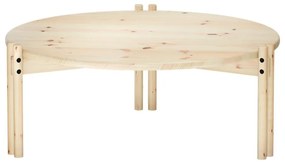 Tavolino rotondo in legno di pino in colore naturale ø 80 cm Sticks - Karup Design