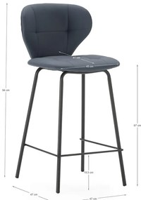 Set di sgabelli da bar grigio scuro 2 pz (altezza seduta 67 cm) Maura - Marckeric