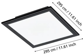 Eglo 900817 - Plafoniera LED SALOBRENA LED/14W/230V 30x30 cm nero