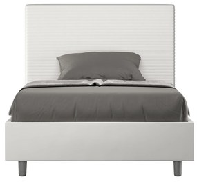 Letto Matrimoniale Francese 140x190 cm con Rete Focus Bianco