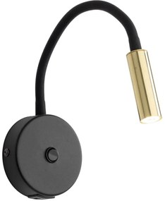 Lampada da parete con USB port LAGOS 1xG9/3W/5V nero/oro