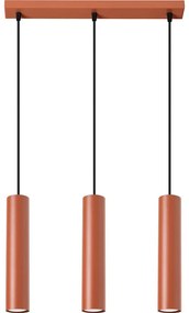Sollux SL.1491 - Lampadario a sospensione con filo LAGOS 3xGU10/10W/230V rosso