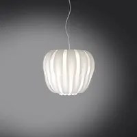 Sospensione Moderna 1 Luce Queen In Polilux Bianco D29 Made In Italy