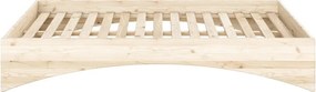 Letto matrimoniale di colore naturale in pino massiccio senza testiera 160x200 cm Orbit – Karup Design