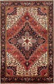 Heriz Tappeto 190x300 Rosso (Iran) Annodato A Mano