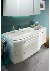 Lavabo a incasso rettangolare L 120.7 x H 2.5 x P 46 cm in resina bianco lucido