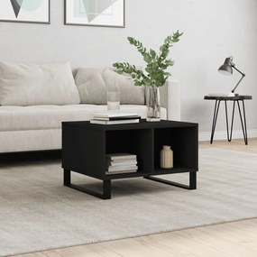 Tavolino Da Salotto Nero 60x50x36,5 Cm İn Legno Multistrato /