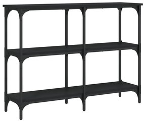 Tavolino consolle nero 100x29x75 cm in legno multistrato