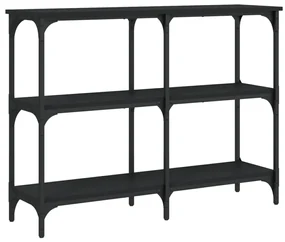 Tavolino consolle nero 100x29x75 cm in legno multistrato