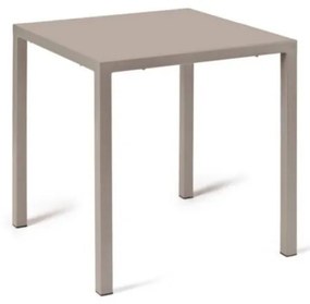 Tavolo MARSIGLIA in metallo tortora 70&#215;70 cm, impilabile