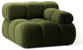 Divano modulo verde in tessuto bouclé (angolo destro) Bellis - Micadoni Home