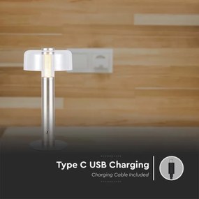 LED Lampada da tavolo ricaricabile dimmerabile LED/1W/5V 3000K 1800 mAh oro