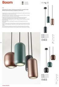 Redo 01-3480 - Lampadario a sospensione con filo BOOM 3xGU10/10W/230V diametro 33 cm nero/verde/marrone