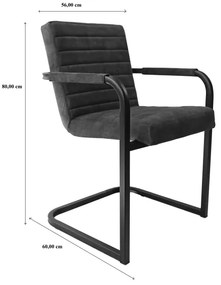 Sedia da pranzo BART grigia