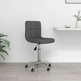 Sedia Da Ufficio Girevole Grigio Scuro İn Tessuto /
