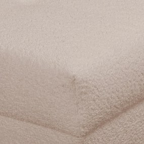 Sgabello in tessuto bouclé beige Ariella - Ropez