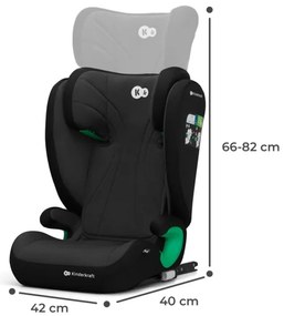 KINDERKRAFT - Seggiolino auto JUNIOR FIX 2 (100-150 cm) Graphite nero