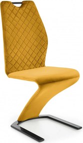 Sedia K442 velluto senape velluto