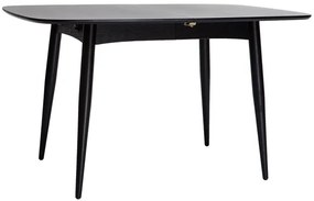 Tavolo da pranzo allungabile nero 130-160cm NORDECO