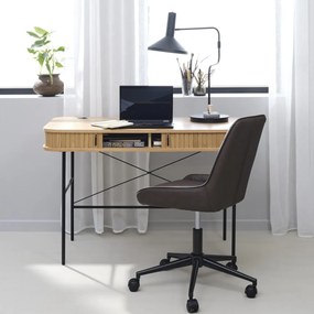 Tavolo da lavoro in rovere 60x120 cm Nola - Unique Furniture