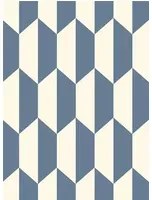 Cole & Son Carta da parati Tile - Blue/ White