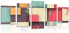 Quadri 5 pezzi – Texture astratta