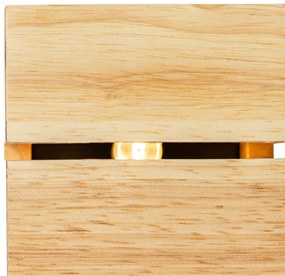 Applique da parete rustica in legno di quercia 9,7 cm - Transfer Groove