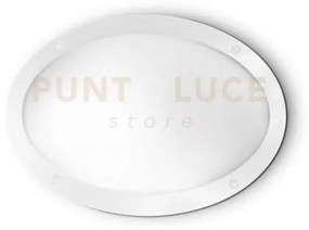 Polar-1-ap1 ovale applique ip66 1 luce attacco e27 33x23cm bianco
