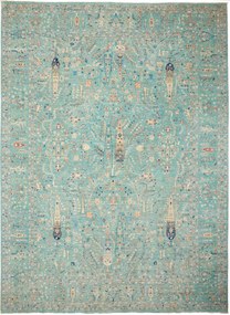 Samarkand Tappeto 300 x 400 Grigio (Pakistan) Annodato A Mano
