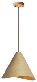 Lampadario in legno a sospensione con cavo 1xE27/60W/230V Ø 33 cm massello/rovere/legno di hevea