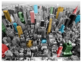 Fotomurale  Caleidoscopio newyorkese  Colore Azzurro, Dimensioni e Misure 250x193