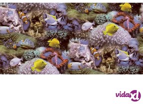 Noordwand Good Vibes Carta da Parati Coral and Tropical Fish Gialla e Viola