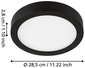 Plafoniera LED nera FUEVA 5 – EGLO