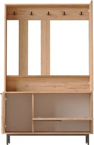 Mobile Da Ingresso Con Scarpiera Appendiabiti E Specchio Orientabile Ocean Legno