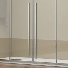 Kamalu - Box doccia due lati 90x170 doppio scorrevole vetro 8 mm anticalcare | KEL6000