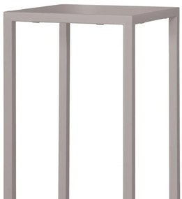Tavolo alto BASILEA in metallo tortora 70&#215;70 cm, impilabile