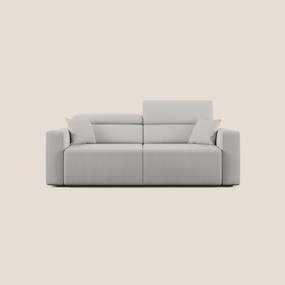 Orwell divano con seduta estraibile in microfibra smacchiabile T11 grigio chiaro 215 cm