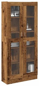 Credenza Legno Antico 82,5x30,5x185 Cm İn Truciolato /