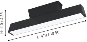 Eglo 99601 - Plafoniera LED RGBW dimmerabile SIMOLARIS-Z LED/16W/230V