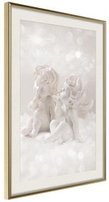 Poster  Cute Angels  Cornice Quadri Cornice d'oro con passe-partout, Larghezza x Altezza Home decor 40x60