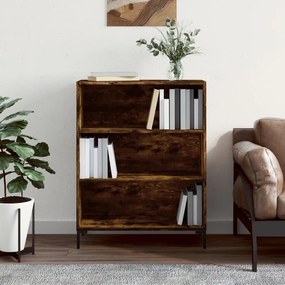 Libreria rovere fumo 69,5x32,5x90 cm in legno multistrato