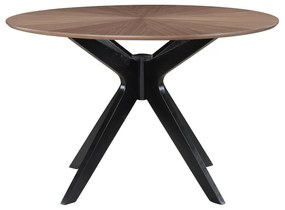 Tavolo da pranzo design rotondo noce D120 cm DIELLI