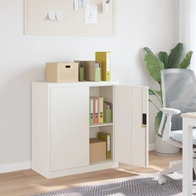 Armadio Classificatore Bianco 79x40x90 Cm İn Acciaio /