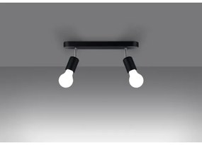 Sollux SL.1121 - Faretto FORNES 2xE27/60W/230V nero