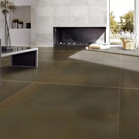Piastrella da pavimento e rivestimento interno 100 x 100 cm Sp. 3.5 mm rettificato Lava in gres porcellanato opaco marrone traffico intenso (pei 4/5) R10