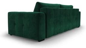 Divano letto in velluto verde Luca - Milo Casa